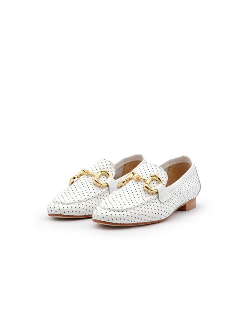 MOCASSINO TRAFORATO BIANCO ZANFRINI | DANTE 13PFWHT